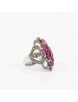 RUBY AND MARCASITE RING