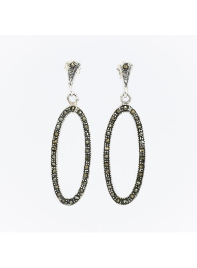STERLING SILVER AND MARCASITE EARRINGS