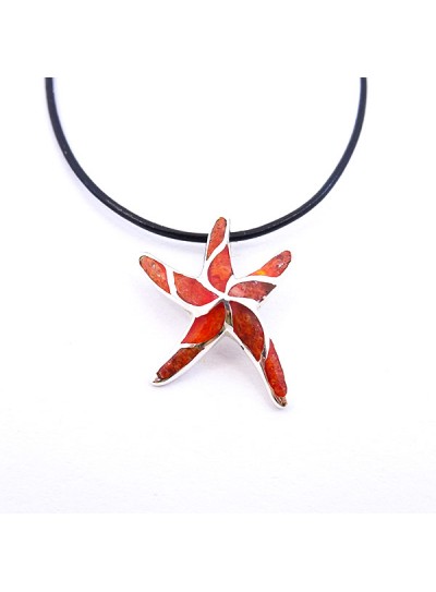 PENDANT 925 STERLING SILVER AND CORAL Jewelry