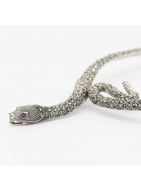 SNAKE NECKLACE IN SILVER